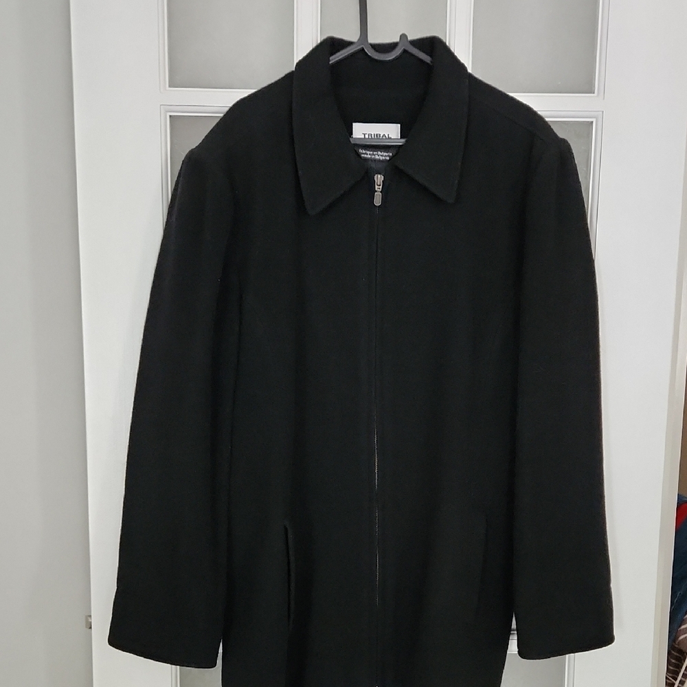 Vintage / Tribal Cashmere And Wool Blend Zip-Up Coat